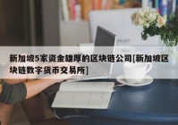 新加坡5家资金雄厚的区块链公司[新加坡区块链数字货币交易所]